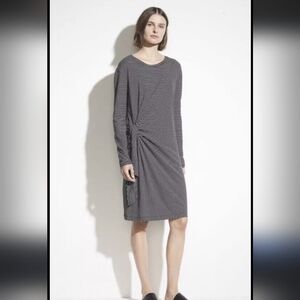 Vince Long Sleeve Tie Knot Dress
